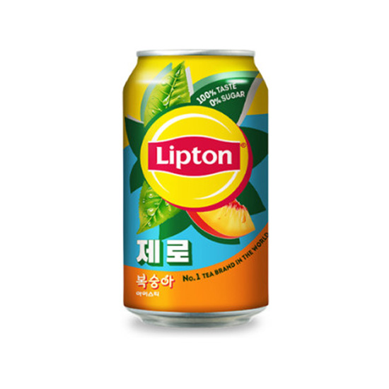 립톤제로복숭아(뚱)355ml캔(롯데칠성)