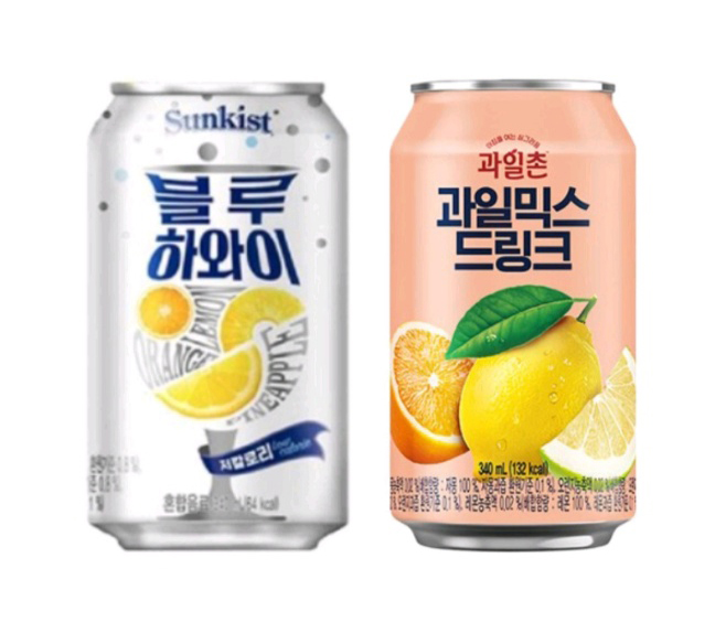 과일믹스드링크(뚱)340ml캔(해태)[구.블루하와이]