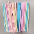 ●스트롱[빨대]7mm(파스텔/주름)