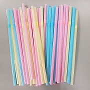 ●스트롱[빨대]7mm(파스텔/주름)