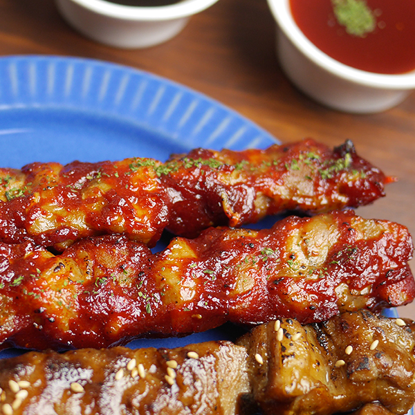 ▷한품-리얼닭꼬치1kg(불닭)