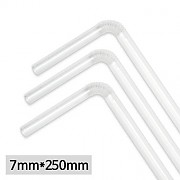 ●스트롱[빨대]7mm(롱/투명/주름)