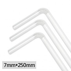 ●스트롱[빨대]7mm(롱/투명/주름)