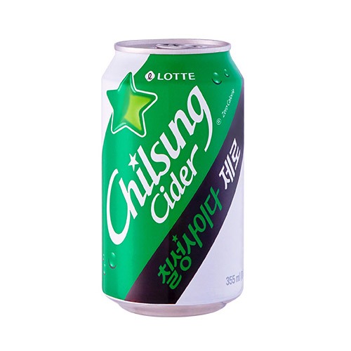 **제로**칠성사이다(뚱)355ml캔업소용(롯데칠성)