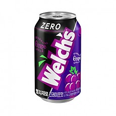 **제로**웰치스포도(뚱)355ml캔(농심)