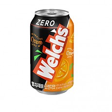 **제로**웰치스오렌지(뚱)355ml캔(농심)