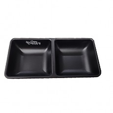 ●**블랙**한품그릇-2칸 단무지용기